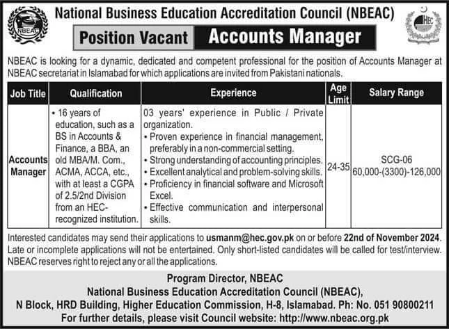 National Business Education Accreditation Council Jobs 2024